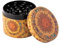 ZYDYRX 50mm Macinino Polline Macinino Erbe Macinino Erbe Vintage Sun Macinino Metallo Per Spezie Erbe Polline e Vaniglia con Raschietto per Polline Giallo
