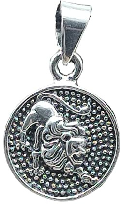 Kiss of Leather Colgante del signo zodiacal Leo de plata de ley 925 Si. 440, Plata esterlina