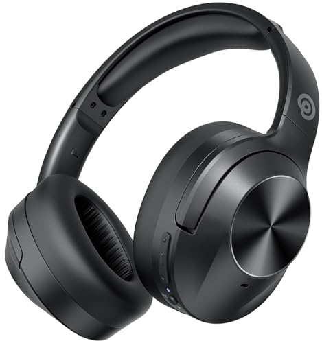 Upgrade Pro‑level Hybrid Active Noise Cancelling Headphones with HD Sound, Wireless Bluetooth Headphones Over The Ear Unequaled Comfort, Vivid Deep Bass, for Home Office Travel Birthday Gift, Black