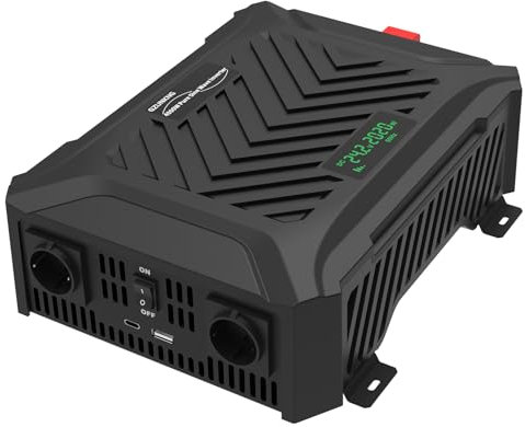 GZUNKNG Neues Upgrade Wechselrichter 12V/24V auf 230V Reiner Sinus Universal Dualer Spannungswandler 2000W/2000W, Automatische intelligente Erkennung von 12V/24V, Spitzenleistung 4000W/4000W.