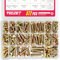 YEEZET 572pcs Grade 8.8 Bolts and Nuts Kit,M5 M6 M8 Metric Heavy Duty Bolt Assortment Set,13 Sizes, Yellow Zinc Plating