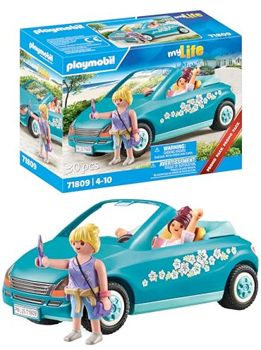 PLAYMOBIL | My Life | Aventura en Descapotable | Coche de Juguete para niñas y niños a Partir de 4 años | Vehículo con Figuras & Accesorios | Juguete Educativo | 71809