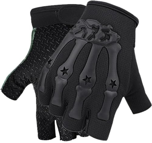 Ymxygz Reiten Fingerlose Handschuhe rutschfeste Halbfinger-Handschuhe Für Motorrad Radfahren Klettern Wandern Jagd Outdoor-Sportarten