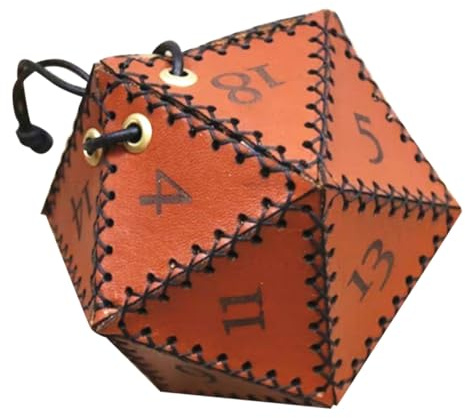 LRXIYODE Bolsa para Dados de Cuero Cordón, Resistente a Arañazos y Polvo, Adecuado para Almacenar Dados y Llevar en Mochila o Coche