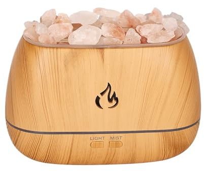 Saltsten doftspridare – 200 ml vattentank, ultraljud cool förångare, färgglad LED-lampa | vardagsrum skrivbord luft vinter hudvård kemtvätt meditation atmosfär vänner älskare