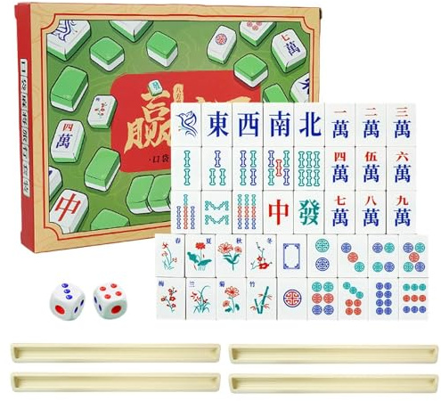 Generico Set Mahjong Tradizionale Portatile Di Mahjong