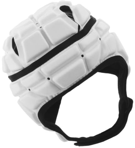 ibasenice Casque de Rugby Rembourré pour Garçon et Filles Coque Souple en Eva, Léger et Confortable, des Impacts pour Entraînement et Match Terrain