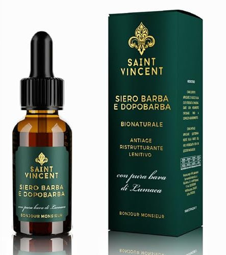 LFA - LABORATORI | Dopobarba Uomo Professionale Azione Lenitiva Antirughe, Allevia le Irritazioni e Ripara l'Epidermide, Siero con Bava di Lumaca, Aloe Vera e Acido Ialuronico (30 Ml)
