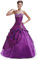 Zorayi Robe de mariée Robe de Quinceanera Longue Robe de Bal Robe de soirée Taffetas sans Bretelles Chérie Violet Taille 40