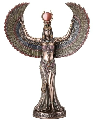 Veronese Design 13 3/8 Inch Isis The Egyptian Goddess of Magic and Wisdom Cold Cast Resin Bronze Finish Statue Home Decor Sculpture