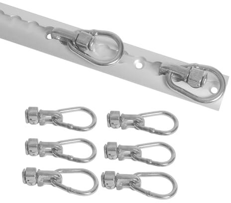 OldBones L-Track - Ajuste de Doble Perno con Anillo Elipses, Amarre de Pista L, Puntos de Anclaje para Transporte de Carga, Camiones Pertain, Remolques, Autos