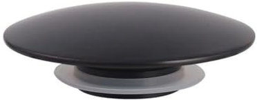 Tapón de desagüe para lavabo, 66 mm, color negro mate, tapón de drenaje para lavabo de baño, pieza de repuesto para lavabos de cocina o baño (1)