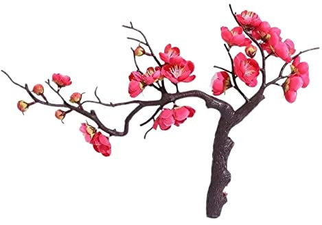 Itkcozcg Fleurs de prunier artificielles en soie pour festival, maison, table, chambre, hôtel, décoration de mariage, fleurs de prunier artificielles