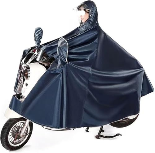 MDHCOP Cycling Raincoat,Oxford Hooded Rain Poncho for Bike,Ebike,Motorcycle, Mobility Scooter,Unisex Windproof Rain Cape(4X-Large)
