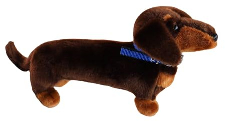 Générique Animal en Peluche Teckel, récréation et décoration, 37 cm, Jouet à câliner en Peluche pour Chien, légère et Portable, pour, Adultes, crèche, Maison, Bureau, canapé-lit, Salle de Jeux