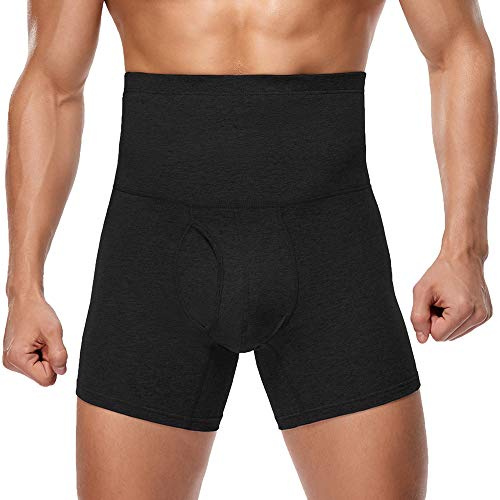 Joweechy Mens Boxer Shorts High Waist Cotton Underpants Underwear 3X,Black