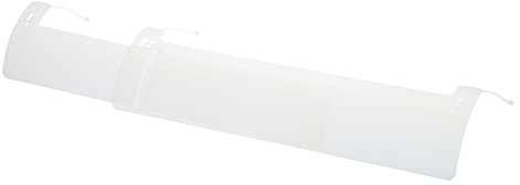PATIKIL 460x780mm Adjustable Air Conditioner Deflector Plastic Telescopic Windshield Baffle Anti Direct Blowing for Home Hotel White