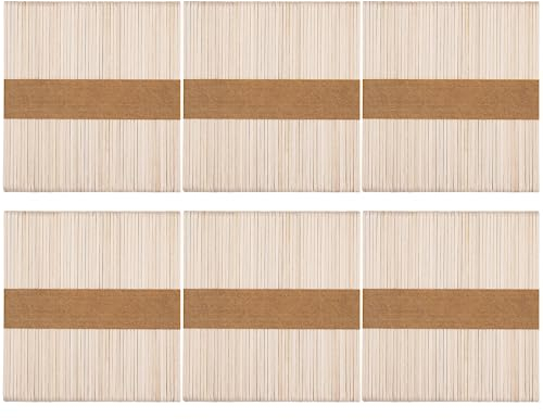 WISYOK 300 Stück Holzstäbchen, sterile Zungenspatel, natürliche Eisstäbchen, Eisstäbchen zum Basteln, Lollipop, Wachsstäbchen - 114 x 9 x 2 mm