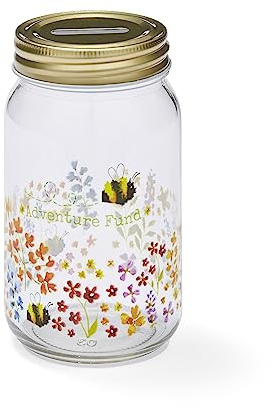 Cooksmart Hucha con diseño británico para Ahorrar Dinero en Efectivo o Monedas, alcancía para Adultos y Familia, diseño de Abeja Feliz