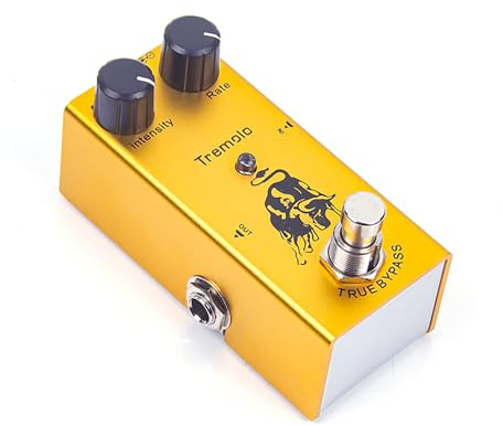 Tremolo Electric Guitar Effects Pedal - Mini Size, True Bypass, Classic Tube Amp Tone, Aluminum Alloy, 9V DC Power, Noise Reduction