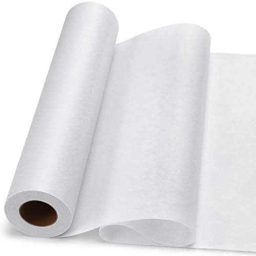 30 * 1370 cm White Interfacing for Sewing Iron On Fusible Interfacing for Sewing Iron On Interfacing Light Weight for DIY Craft Quilting, Sewing (11.6 x 15yd)