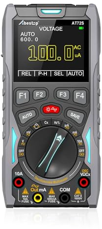Abestop Oszilloskop Multimeter, 70MHz Bandbreite Oszilloskop 2 kanal, Kombigerät und Signalgenerator, AT72S Oszillograph