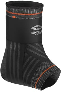 Shock Doctor Ultra Knit Ankle Brace W/Figure 6 Strap & Stays Black, Large