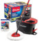 O-Cedar EasyWring - Mopa giratoria, Rojo/Gris, con 1 Recambio Adicional