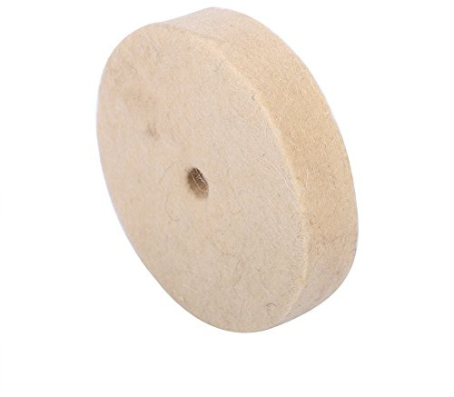4 disques de polissage ronds en feutre doux - Beige - 100 x 25 mm