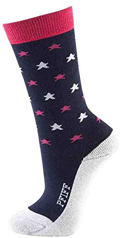 PFIFF 102661 Kinder-Reitstrümpfe 'Sternchen', dunkelblau 31-33