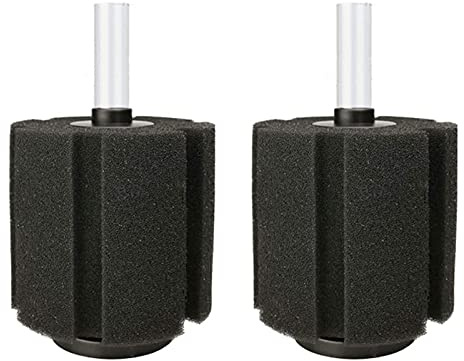 2 Pcs Sponge Filter,Fish Tank Filter,Sponge Filters for Aquarium,Fish Tank Aquarium Soft Biochemical Sponge Filter,Mini Cylinder Soft Biochemical Sponge Filter,for Fish Tank Water Pool