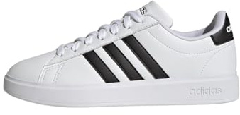 adidas Mujer Grand Court Cloudfoam Lifestyle Court Comfort Shoes, Cloud White/Core Black/Core Black, 38 2/3 EU