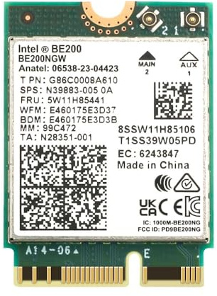 New Wi-Fi 7 BE200 Bluetooth 5.4 Wifi Card BE200NGW 2.4/ 5/ 6 GHz 5.8 Gbps for Windows 11 PC Laptop, Not Support All AMD CPU