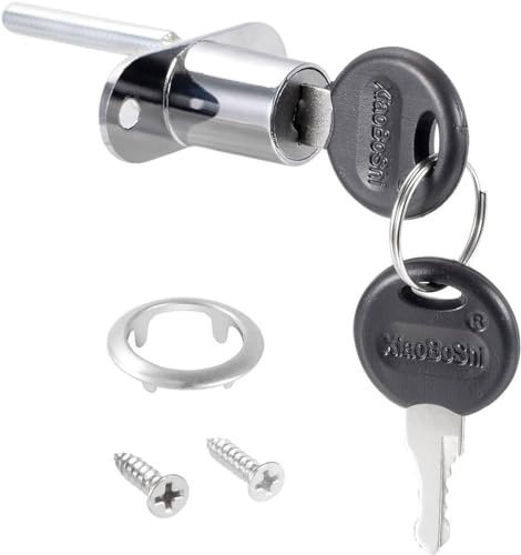 Recogwood 16mm Cabinet Plunger Lock, 5/8 Inch Cylinder Diameter Desk Drawer Plunger Lock Cupboard Security Cam Lock with Key for Filing Cabinets Wardrobe Display Cabinet Furniture, Key Different