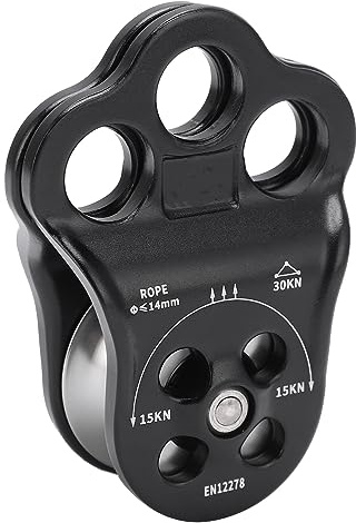 Arborist Hitch Climber Pulley – Attrezzatura da 30KN per il Trasporto della Puleggia per il Salvataggio - Design a Doppio Cuscinetto per Funzionamento Regolare, Compatibile