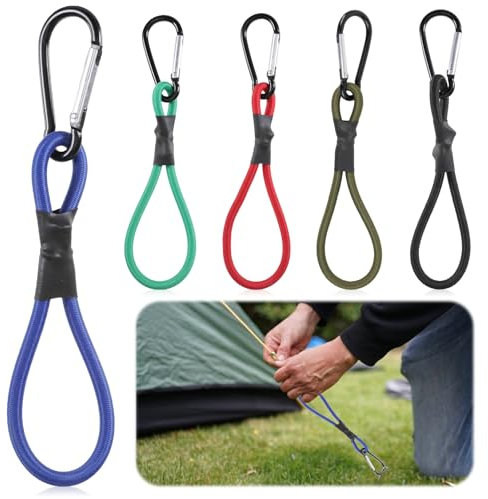 5 Stück Spanngummi mit Haken, Expander mit Haken 20 cm, Hochbelastbare Planenspanner, Multifunktional spanngummi für Zelte Banner Plakate Stationäre Transportanhänger