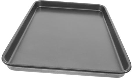 MUCKLILY 2 Pezzi Cottura Rettangolare Antiaderente Teglia Rettangolare Per Pizza Teglia Rettangolare Antiaderente Per Toast Telaio Da Forno Cuocere Black Acciaio Carbonio