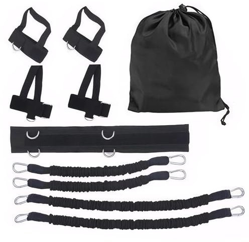 10 pezzi/set fasce di resistenza da boxe fasce di resistenza regolabili con cinturino in vita set da uomo, con borsa di stoccaggio attrezzatura da boxe in lattice per allenamento di agilità