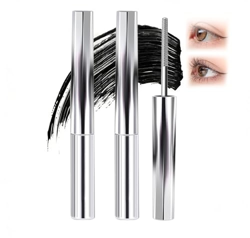 2 Count Tubing Mascara Primer,Enhance Black Mascara Volume and Length Waterproof,Eyelash Primer Iron Wand Mascara for Women,0.22 Fl Oz