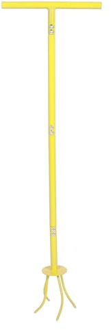 Luocute Cultivador Giratorio Manual Amarillo de Acero Inoxidable