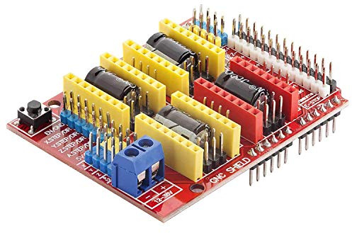 AZDelivery CNC Shield V3 Scheda di Sviluppo per A4988 Motore Stepper Driver per stampante 3D compatibile con Arduino incluso un E-Book!