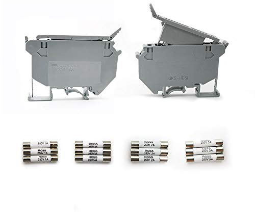 HERKINDNESS Lot de 2 porte-fusibles DIN 12 fusibles 24 V CC