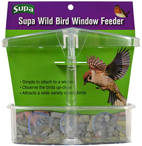 Supa Wild Bird Window Feeder | Enjoy Close Up Observation of Garden Birds, Comes Complete With 3 Heavy Duty Suction Cups