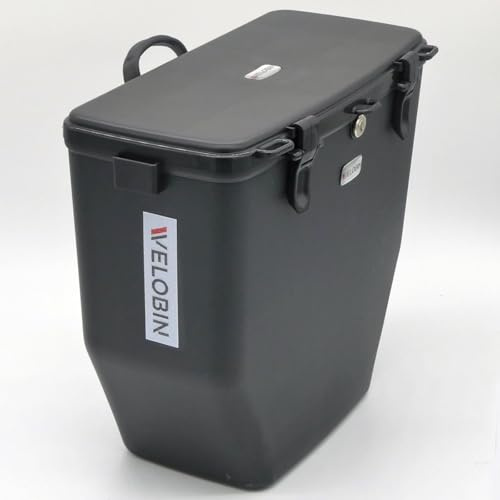 Velobin® Abschließbare wasserdichte Fahrrad Gepäckträgertasche (Schwarz)