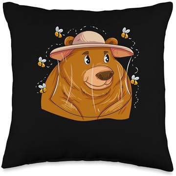 Funny Beekeeping Beekeeper Throw Pillow