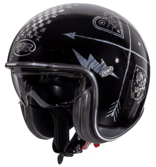 Premier Offener Helm Vintage,NX Silver Chromed,XS