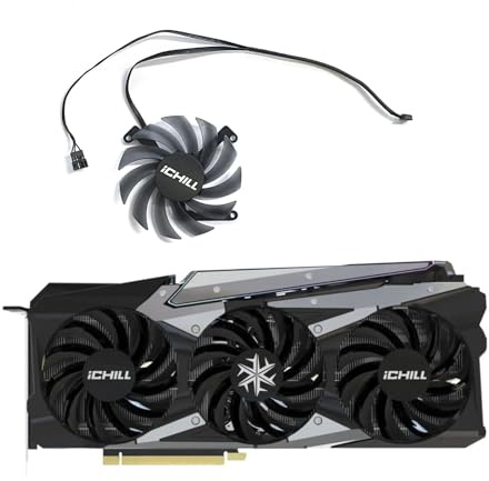 Dotodo 85 mm CF12915S DC 12V 0.35A 4 pin scheda grafica Ventola per ventola INNO3D RTX 3080 3080Ti 3090 3090Ti CHILL X4 Ice Dragon Sostituire il radiatore (ventola della scheda grafica A)