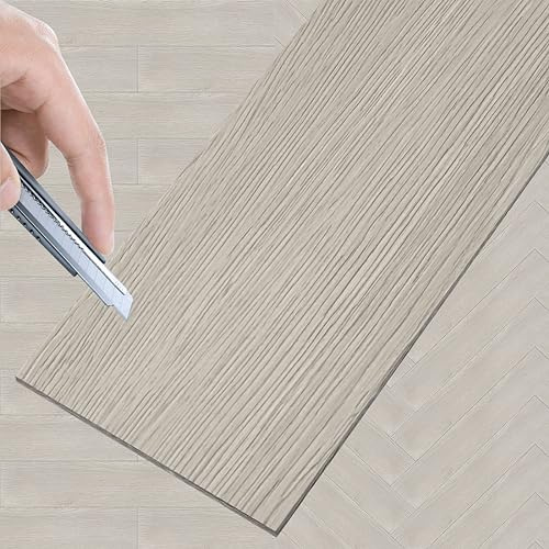 NAIZY Revestimiento de suelo de PVC 91,44 x 15,24 cm x 2 mm, 36 piezas, suelo de vinilo laminado autoadhesivo, decoración a elegir, antideslizante, impermeable, recortable, tipo 1817-10 (5,02 m²)