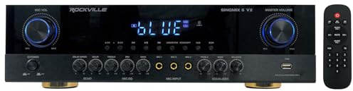 Rockville SINGMIX 5 V2 Bluetooth Karaoke Amplifier Mixer Receiver
