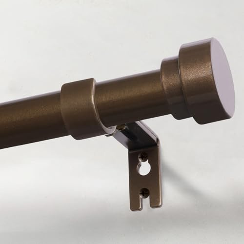 Bastoni per tende extra lunghi per finestre da 81 a 430 cm, 2,5 cm, bronzo, resistenti, per patio, casa colonica, camera da letto, soggiorno, asta regolabile in metallo (A1, bronzo, 81,3 - 431,8 cm)